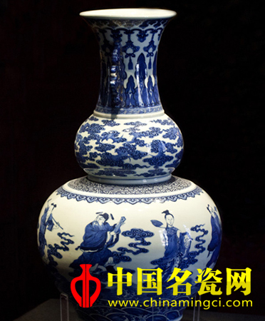 景德鎮(zhèn)陶瓷藝術家 八仙仰望壽星圖