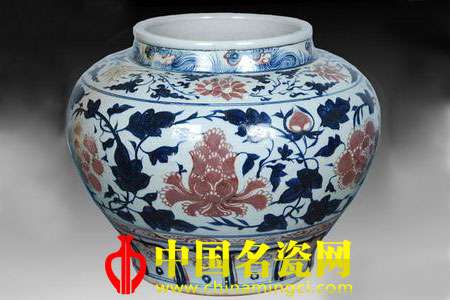 景德鎮(zhèn)煤窯燒制的青花釉里紅瓷器