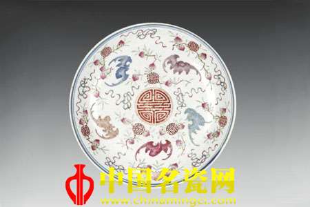 五蝠捧壽圖案
