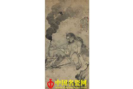 鐵拐李引福圖