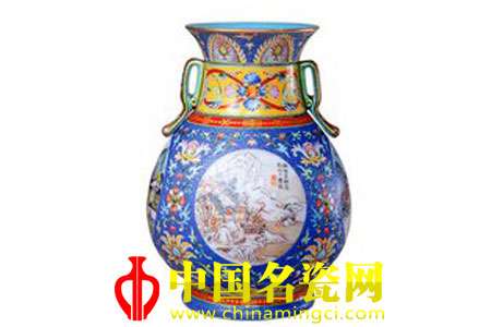 粉彩山水轉(zhuǎn)頸瓶背后的故事