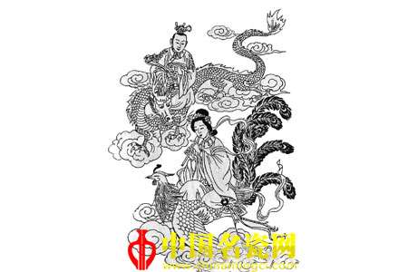 弄玉吹簫吉祥圖案