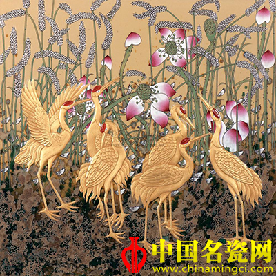 和合圖 粉彩綜合裝飾瓷板