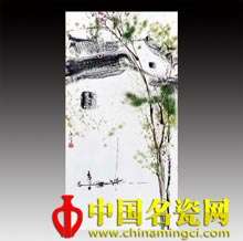 賴德全瓷板寫生山水畫的魅力