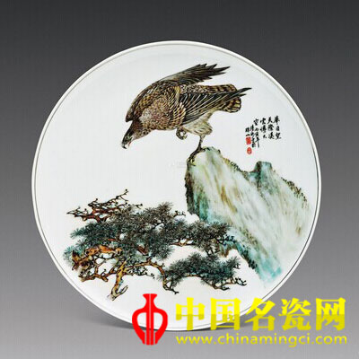 陸如 粉彩瓷盤