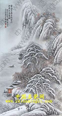 袁世文陶瓷藝術——雪霧彌漫悠悠雅韻 銀裝素裹瓷上美景