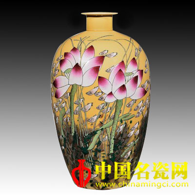 寧鋼 魚戲蓮塘·綜合裝飾瓷瓶