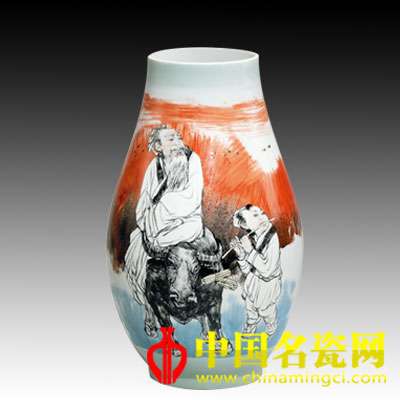 饒曉晴 彩繪紫氣東來橄欖瓶