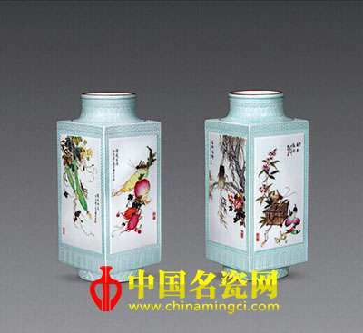 徐國明“清淡生活”粉彩鑲器