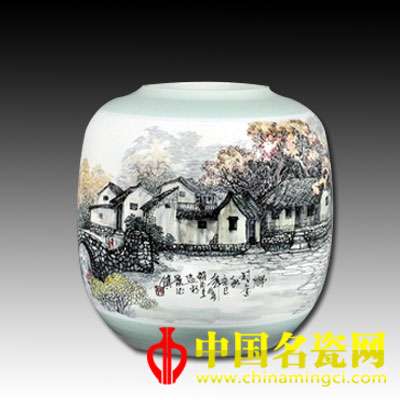 賴德全?珍珠彩“鄉(xiāng)村金秋”瓶