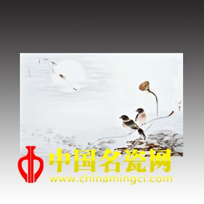 程正喜 聽(tīng)禪?粉彩瓷板