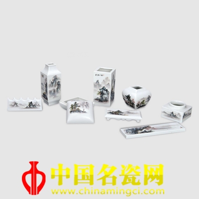 汪雪媛 汪派青綠山水·粉彩文房