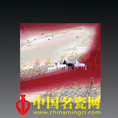 朱樂耕 宋人詩意?高溫顏色釉綜合裝飾瓷板