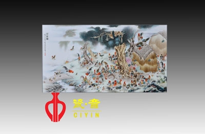 瓷板畫(huà)：瓷上水墨出新花