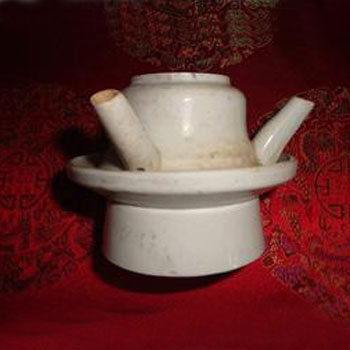宋湘湖窯油燈