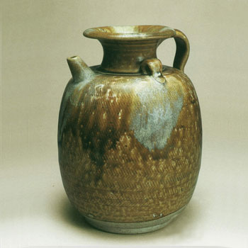 郟縣窯黃釉藍(lán)彩執(zhí)壺