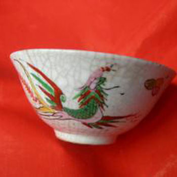 鐘山窯【晚清龍鳳茶碗】