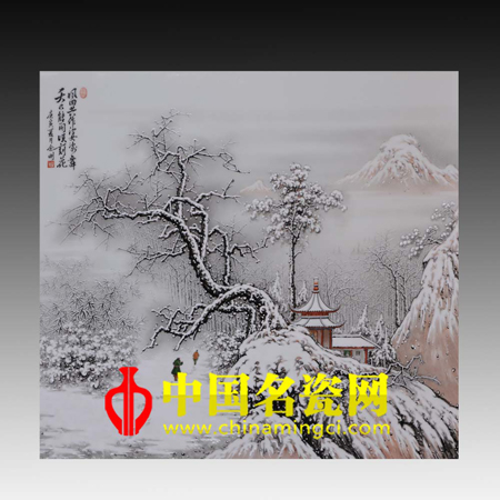 景德鎮(zhèn)陶瓷藝術家 余剛《雪景圖》